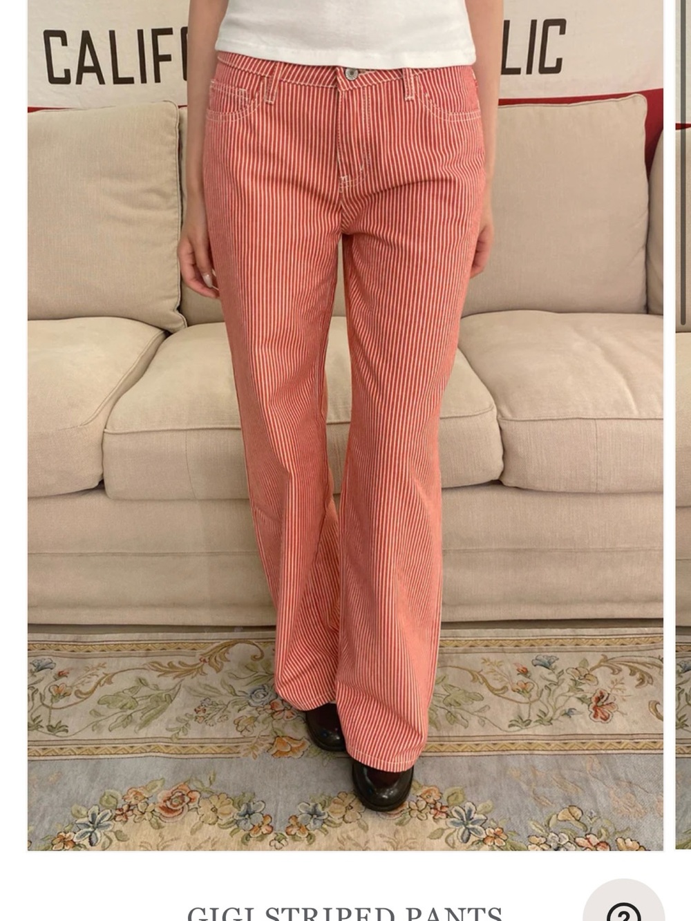 Brandy Melville Japan Red striped Gigi Pants